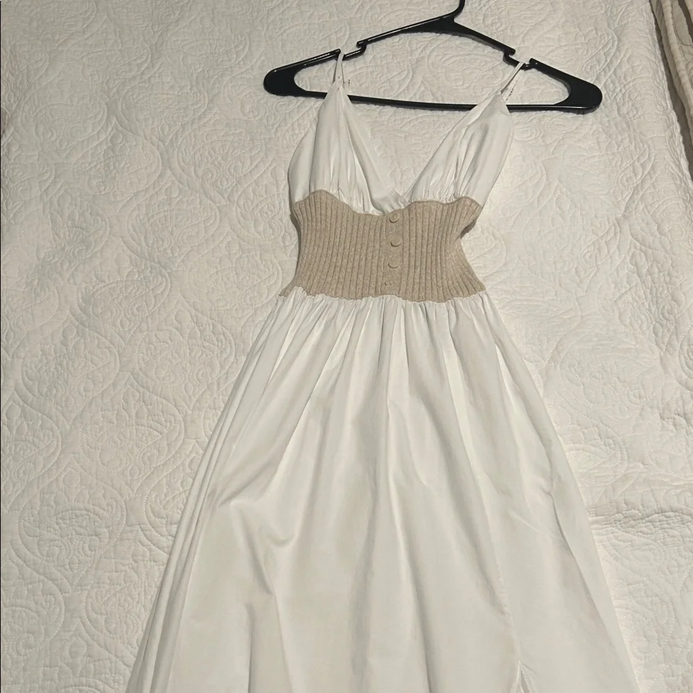 NAADAM White and Tan Maxi Dress - Picture 7 of 13